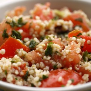 Cous cous al pesto e pomodorini