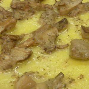 Polenta con fonduta di Asiago fresco e tartufo