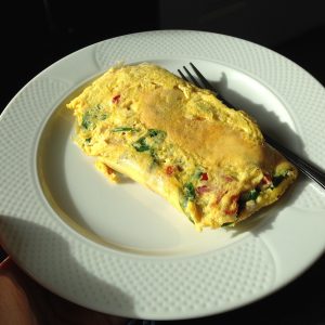 Frittata con erba cipollina e philadelphia