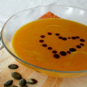 Crema di zucca e lenticchie rosse