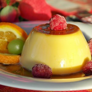 Flan dolce alla vaniglia vegano