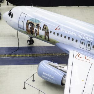 Aereo icona in onore del maestro fiammingo Bruegel per mano di due artisti contemporanei