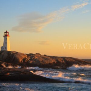 A shot of Peggy`s Cove the evening Hurricane Irene passed through Nova Scotia