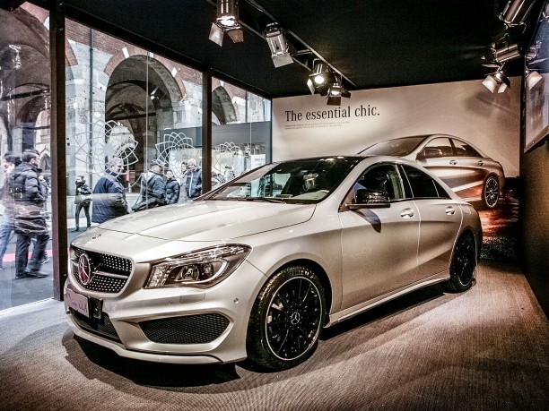 Mercedes CLA alla settimana della moda di Milano febbraio 2013