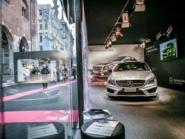 Mercedes CLA alla settimana della moda di Milano febbraio 2013